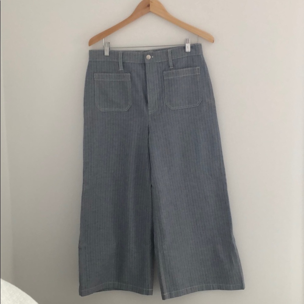 JCrew Point Sur Wide Leg Cropped Jeans